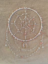 Suncatcher "Herzlicht - Rosenquarz & Kristall"
