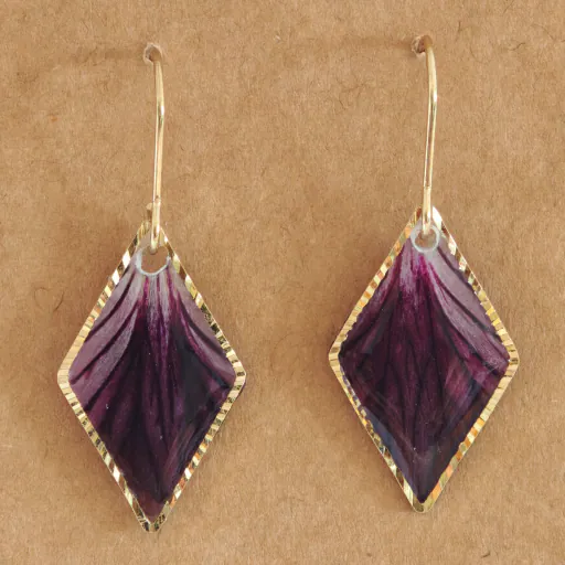 Ohrhänger "Purple Diamond" - vergoldet 1 Ohrhänger "Purple Diamond" - vergoldet
