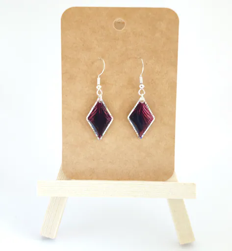 Ohrhänger "Purple Diamond" - versilbert 4 Ohrhänger "Purple Diamond" - versilbert – Bild 4