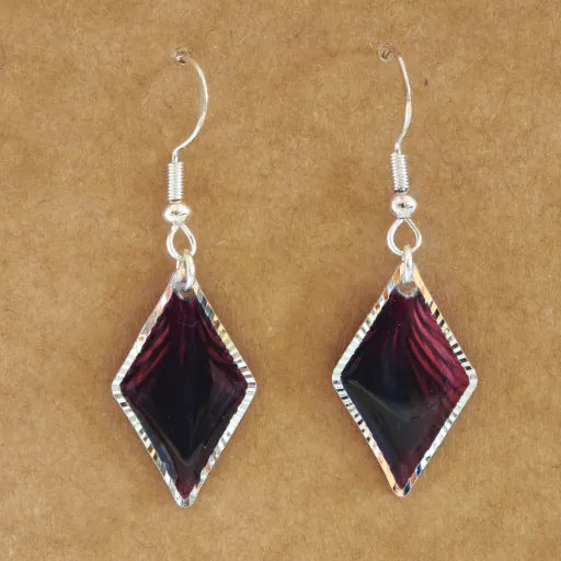 Ohrhänger "Purple Diamond" - versilbert 3 Ohrhänger "Purple Diamond" - versilbert – Bild 3