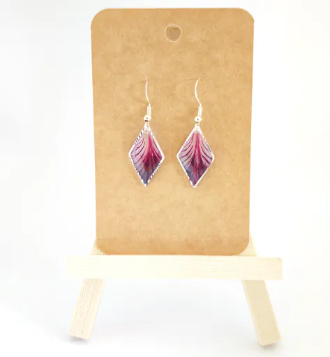 Ohrhänger "Purple Diamond" - versilbert 2 Ohrhänger "Purple Diamond" - versilbert – Bild 2