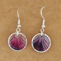 Ohrhänger "Purple Ring" - versilbert