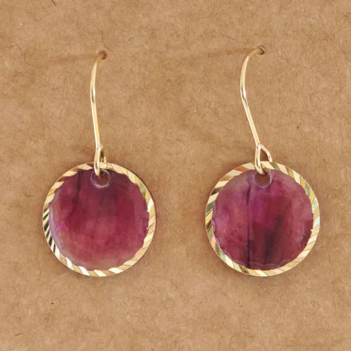Ohrhänger "Purple Ring" - vergoldet 1 Ohrhänger "Purple Ring" - vergoldet