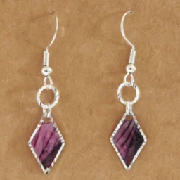 Ohrhänger "Purple Duo" - versilbert