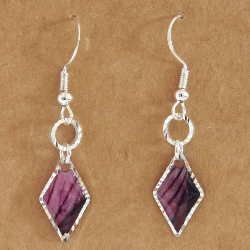 Ohrhänger "Purple Duo" - versilbert 1 Ohrhänger "Purple Duo" - versilbert
