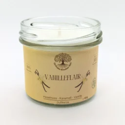 Duftkerze "Vanilleflair" - Haselnuss, Karamell, Vanille