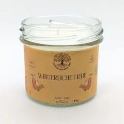 Duftkerze "Winterliche Liebe" - Apfel, Zimt